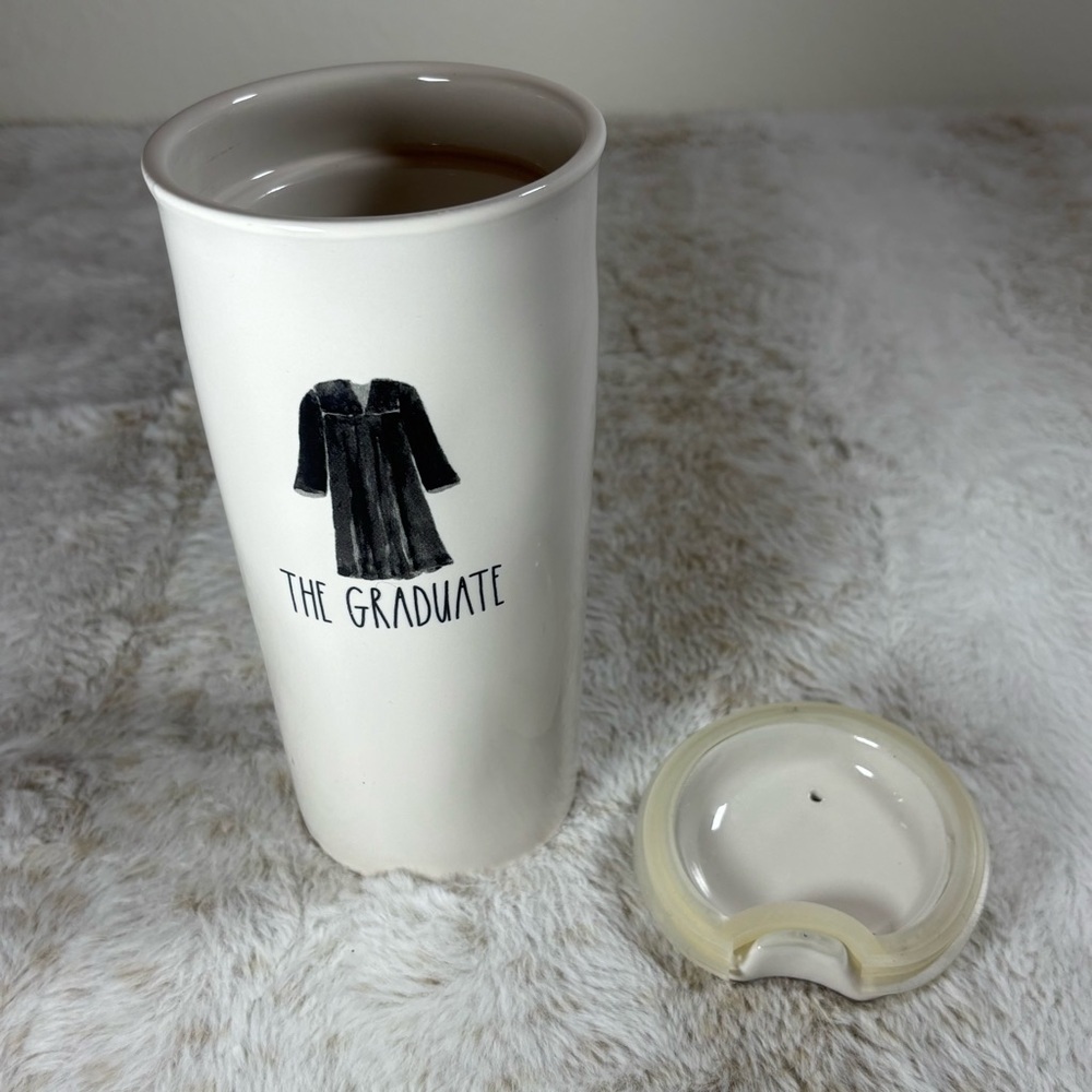 Rae Dunn The Graduate Travel Mug with Lid Artisan Collection Ceramic - Picture 5 of 7